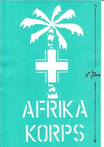 1x GERMAN WW2 GIANT TUNIS AFRIKA KORPS CASE BMW R75 STENCIL SIZE 28cm/11"X13cm - Picture 1 of 1