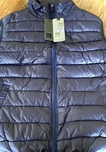Jing Lida XL Men’s Puffer Vest Blue Full Zip w/Stand Up Collar *New w/Tags - Picture 1 of 6