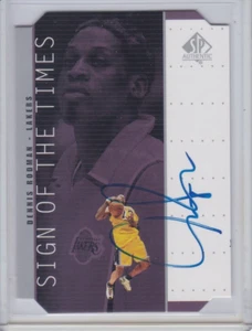 1998-99 UD SP AUTENTICO SEGNO DEI TEMPI ARGENTO DENNIS RODMAN AUTO - Foto 1 di 2