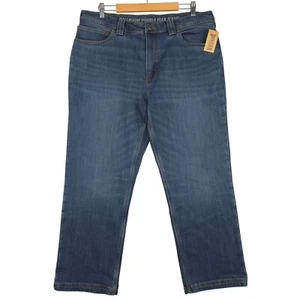 Pantalones de mezclilla Duluth Trading Ballroom forrados con doble flexibilidad ajuste relajado 38x30 (se adapta a 38x28) - Imagen 1 de 8