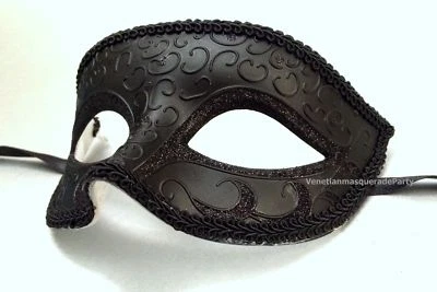 Venetian Classic Men Boys Eye Mask Masquerade Costume Ball dress up Prom Party - Image 1 of 2