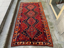 4'6'' x 8'11'' Handmade Carpet Village Rug Organic Rug Natural Carpet.SKU:P1398