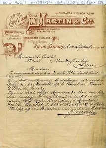 Brésil - Rio de Janeiro 51 Rua do Rosario - Belle Entête d'un Commerce de 1904 - Picture 1 of 1