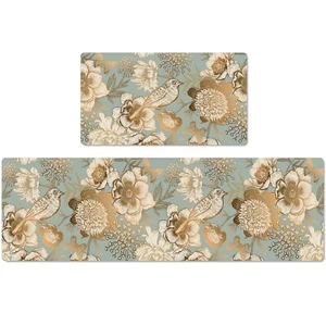 Kitchen Mats for Floor Kitchen Rugs Set of 2 Cushioned Anti Fatigue Kitchen R... - Picture 1 of 8