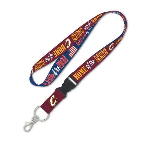 CLEVELAND CAVALIERS LANYARD KEY CHAIN W/ DETACHABLE BUCKLE "LAND OF THE FREE" - Image 1 of 1