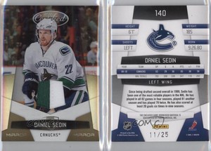 2010-11 Certified Mirror Gold Materials Prime /25 Daniel Sedin #140 HOF
