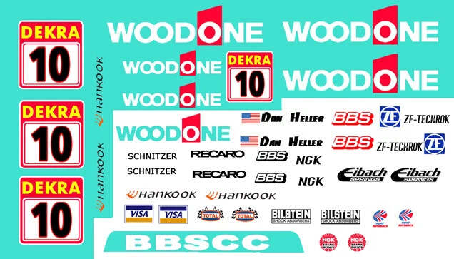 Calcomanías de coche ranurado escala 1/64 HO #10 Dan Heller Woodone Audi DTM Foto 1 de 3