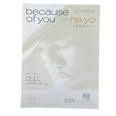 Because of You Sheet Music Piano Vocal Guitar Ne-Yo New Hal Leonard - Image 1 of 4