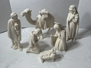 VTG GOEBEL WEST GERMANY 6 PIECE ￼ Ivory Glaze, PORCELAIN NATIVITY Christmas - Picture 1 of 20