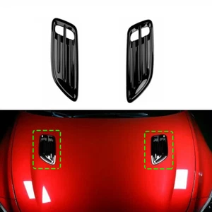 Cubierta de ventilación de cuchara para capó de admisión de flujo de aire negro brillante para Kia Stinger 2017-2023 - Imagen 1 de 8