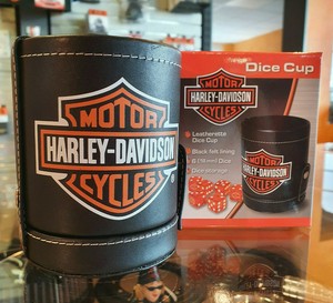 Harley-Davidson Wüfelbecher-Set *DW651* Bar & Shield Logo Schwarz Orange Dice