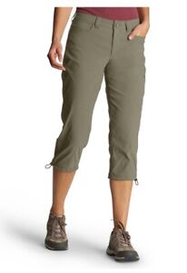 $65 Eddie Bauer Women's Rainier Capri Active Pants - Sprig Olive- Size: 6 - New