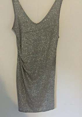 Jump Apparel Dress Silver/Gray Sleeveless Sequins Cocktail/Night Out Size 9/10 - Image 1 of 4