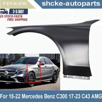 Front Left Side Fender For 2015-2022 Mercedes Benz C300 2017 2018-2023 C43 AMG - Image 1 of 4