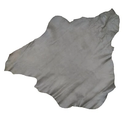 Piel de cuero de canguro suave marrón vegetal gris, cuero italiano de grano completo Foto 1 de 4