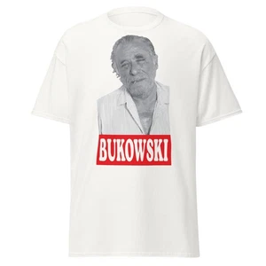 BUKOWSKI T-Shirt American Poet Portrait Charles Henry Chinaski Poetry Tee S-5XL - Picture 1 of 17