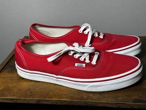Vans Off The Wall Authentic Canvas Era Red unisex Men's US 10.5 Women's Sz 12 - Picture 1 of 7