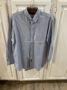 Dress Shirt Men's 15.5 33 Blue Long Sleeve Standard Cuff Abercrombie & Fitch - Picture 1 of 12