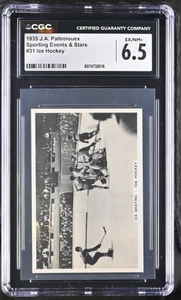 ICE HOCKEY 1935 J.A. PATTREIOUEX SPORTING EVENTS AND STARS #31 CGC 6.5 - Picture 1 of 2
