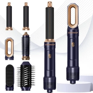 Cepillo secador de pelo 6 en UNO rizador de aire cepillo redondo secador de pelo 800 W tiburón iónico - Imagen 1 de 9