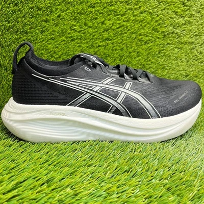 Scarpe da corsa sportive Asics Gel-Nimbus 27 uomo taglia 11E nere bianche sneakers - Immagine 1 di 4