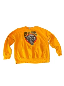 Sudadera Negra Pumas Band Cuello Redondo Psicodélica Soul Music Se Ajusta a XL Amarilla - Imagen 1 de 6