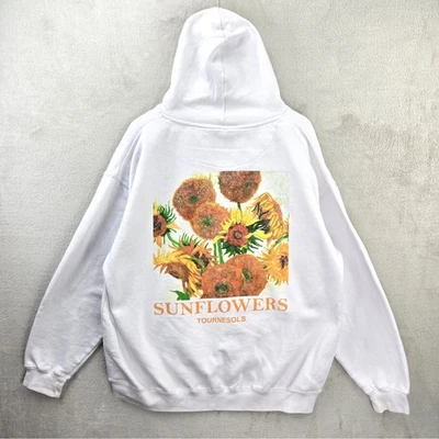 Vincent Van Gogh Girasoles Sudadera con Capucha Adulto XL Blanco Arte Tournesoles  Foto 1 de 4