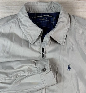 Polo Ralph Lauren 90’s Plaid Lined Harrington Work Jacket Zip Cotton VTG - Picture 1 of 7
