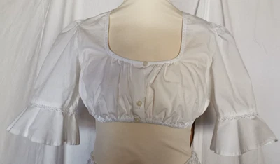 H725 -Wenger Damen Dirndl Bluse - Gr.  38 / 40 - weiß - Bild 1 von 4