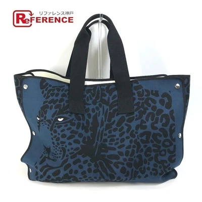 HERMES Hermes Bolso de Hombro Hombro Leopardo Leopardo Bolso de Playa Bolso de Mano Lona Na Foto 1 de 4