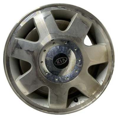 2002-2003 Kia Sedona Wheel K9965556050 15x6 Alloy 7 Spoke 560-74558 Peeling - Image 1 of 4