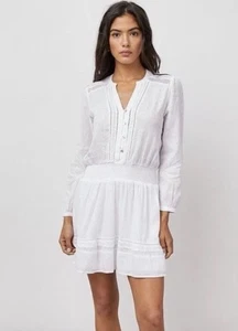 Rails Jasmine White Lace Detail Dress Women’s Small Linen Cotton Blend $228 - Picture 1 of 17