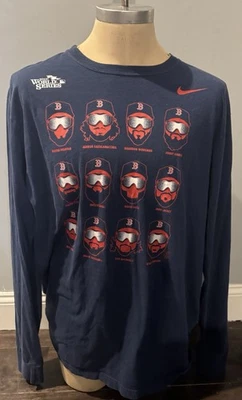 Vintage Nike 2013 Boston Red Sox World Series Get Beard Blue L/S Shirt Men’s 2XL - Image 1 of 4