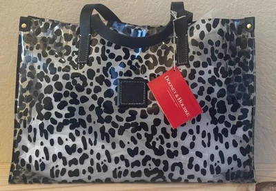 NWT Dooney & Bourke Leopard PVC Clear Plastic Everyday Shopper Large Tote - Image 1 of 4