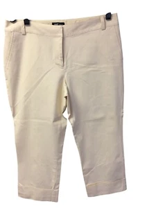 INC International Concept Stretch Pants 10 Cotton Capri Flat Front Casual Chino - Picture 1 of 9