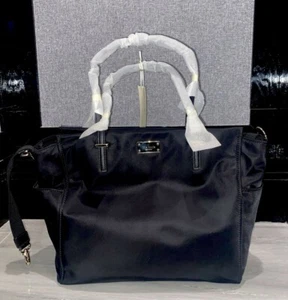 Kate Spade NY Kaylie Wilson Road Baby Bag Black 100% Nylon + Shoulder Strap - Picture 1 of 5