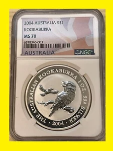 2004 Australia Kookaburra   1 oz 999 Silver NGC MS 70 rare. - Picture 1 of 2