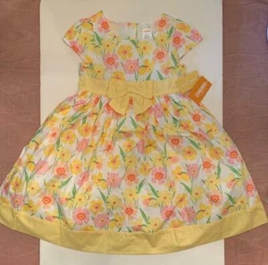 Gymboree Spring Jubilee Girls Yellow Floral Dress w Bow Size 6 NWT - Picture 1 of 4