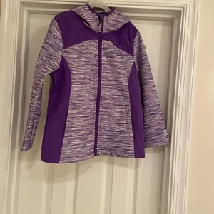 Girls Free Country Zip Front Hooded Jacket-Purple Size 4-Water/Wind Resistant - Picture 1 of 12