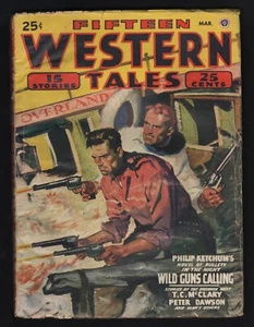 FIFTEEN WESTERN TALES Vol. 12 #2, March 1947, GD/VG CONDITION, 2 Novels - Imagen 1 de 2