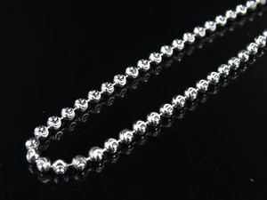 Solid 10K White Gold Mooncut Chain 5MM 24"-40" Inches - Afbeelding 1 van 5