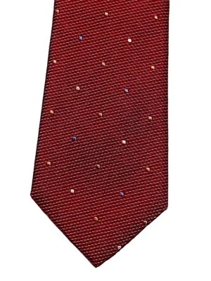 Corbata Paul Smith Cuello 100% Seda Granate Pantalla Pin Puntos Colorido Italia NUEVA Etiqueta Foto 1 de 4