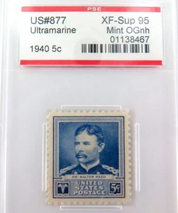 .US STAMP #877 1940 5c ULTRAMARINE PSE GRADED XF-SUP 95 MINT OGnh - Picture 1 of 2