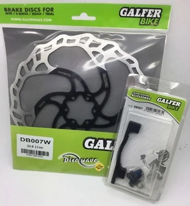E Bike MTB Galfer Disc Brake Rotor 223mm 2mm Thick Wave Front Discs Adaptor 23mm - Picture 1 of 7