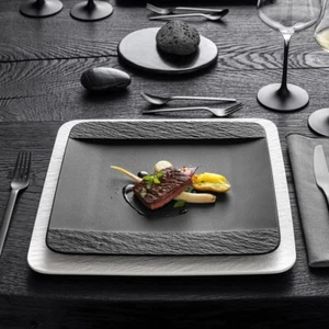 Square Flat Plate by Villeroy & Boch - Manufacture Rock Noire - Picture 1 of 12