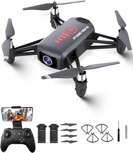 Drone with Camera, 1080P FPV Mini Drones for Kids 8-12 and Adults, 2 Batteries, - Picture 1 of 6