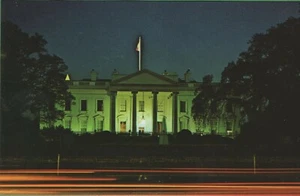Postal vintage de Washington DC de la Casa Blanca de noche - Imagen 1 de 4