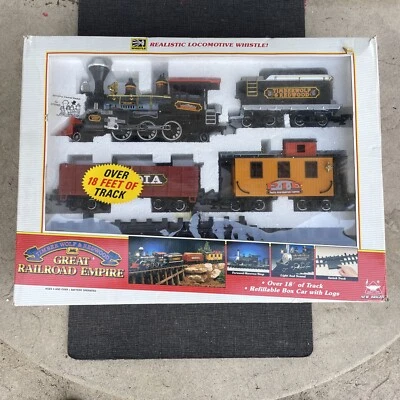 The Great Railroad Empire Train Set #189 Whistling, In Box New Bright Hobby Toys - Image 1 of 4