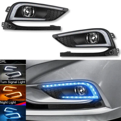 Pair 3 Color DRL LED Daytime Running Light For Ford Chevrolet Cruze 2016-2018 - Image 1 of 4