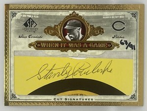 STAN COVELESKI 2006 Upper Deck Legendary Cuts [WGC-SC] Cut Autograph 63/91